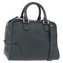 LOEWE Amazona 75 Hand Bag Leather 2way Green Silver Auth hk4235V-1