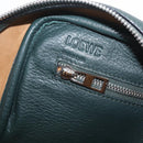 LOEWE Amazona 75 Hand Bag Leather 2way Green Silver Auth hk4235V-22