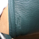 LOEWE Amazona 75 Hand Bag Leather 2way Green Silver Auth hk4235V-24