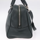 LOEWE Amazona 75 Hand Bag Leather 2way Green Silver Auth hk4235V-5