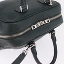 LOEWE Amazona 75 Hand Bag Leather 2way Green Silver Auth hk4235V-6