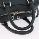 LOEWE Amazona 75 Hand Bag Leather 2way Green Silver Auth hk4235V-7