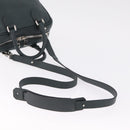 LOEWE Amazona 75 Hand Bag Leather 2way Green Silver Auth hk4235V-9