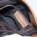 LOEWE Shoulder Bag Leather Brown Silver Auth hk4237A-22