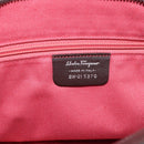 Salvatore Ferragamo Gancini Tote Bag Suede Leather Brown Silver Auth hk4238A-17