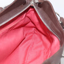 Salvatore Ferragamo Gancini Tote Bag Suede Leather Brown Silver Auth hk4238A-19