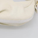BVLGARI Shoulder Bag Leather White Gold Auth hk4239A-10