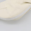 BVLGARI Shoulder Bag Leather White Gold Auth hk4239A-11