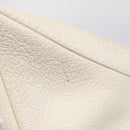 BVLGARI Shoulder Bag Leather White Gold Auth hk4239A-22
