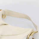 BVLGARI Shoulder Bag Leather White Gold Auth hk4239A-8