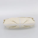 BVLGARI Shoulder Bag Leather White Gold Auth hk4239A-9