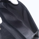 Christian Dior Trotter Canvas Saddle Long Wallet Black Silver Auth hk4241-14