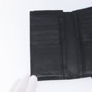 Christian Dior Trotter Canvas Saddle Long Wallet Black Silver Auth hk4241-18