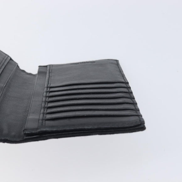 Christian Dior Trotter Canvas Saddle Long Wallet Black Silver Auth hk4241