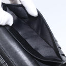 Christian Dior Trotter Canvas Saddle Long Wallet Black Silver Auth hk4241-22