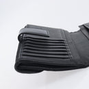 Christian Dior Trotter Canvas Saddle Long Wallet Black Silver Auth hk4241-23