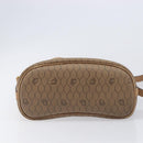 Christian Dior Honeycomb Canvas Shoulder Bag PVC Beige Gold Auth hk4242-10