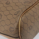 Christian Dior Honeycomb Canvas Shoulder Bag PVC Beige Gold Auth hk4242-14