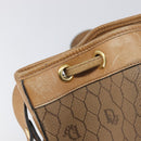 Christian Dior Honeycomb Canvas Shoulder Bag PVC Beige Gold Auth hk4242-15