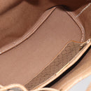 Christian Dior Honeycomb Canvas Shoulder Bag PVC Beige Gold Auth hk4242-21