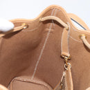 Christian Dior Honeycomb Canvas Shoulder Bag PVC Beige Gold Auth hk4242-22