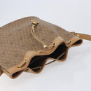 Christian Dior Honeycomb Canvas Shoulder Bag PVC Beige Gold Auth hk4242-7