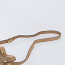 Christian Dior Honeycomb Canvas Shoulder Bag PVC Beige Gold Auth hk4242-9