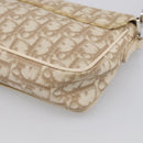 Christian Dior Trotter Canvas Shoulder Bag PVC Beige Silver Auth hk4243A-12