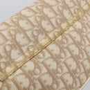 Christian Dior Trotter Canvas Shoulder Bag PVC Beige Silver Auth hk4243A-14