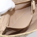 Christian Dior Trotter Canvas Shoulder Bag PVC Beige Silver Auth hk4243A-22