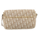 Christian Dior Trotter Canvas Shoulder Bag PVC Beige Silver Auth hk4243A-3