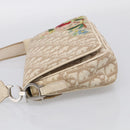 Christian Dior Trotter Canvas Shoulder Bag PVC Beige Silver Auth hk4243A-4