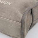 CHANEL Deauville Line Bowling Bag Canvas 2way Gray Silver CC Auth hk4245-13