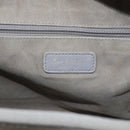 CHANEL Deauville Line Bowling Bag Canvas 2way Gray Silver CC Auth hk4245-18