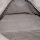 CHANEL Deauville Line Bowling Bag Canvas 2way Gray Silver CC Auth hk4245-19