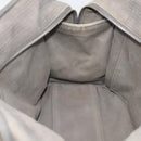 CHANEL Deauville Line Bowling Bag Canvas 2way Gray Silver CC Auth hk4245-20