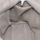 CHANEL Deauville Line Bowling Bag Canvas 2way Gray Silver CC Auth hk4245-21