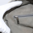 CHANEL Deauville Line Bowling Bag Canvas 2way Gray Silver CC Auth hk4245-22