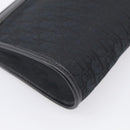 Christian Dior Trotter Canvas Clutch Bag Black Gold Auth hk4246A-11