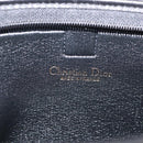 Christian Dior Trotter Canvas Clutch Bag Black Gold Auth hk4246A-14