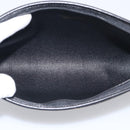 Christian Dior Trotter Canvas Clutch Bag Black Gold Auth hk4246A-15