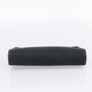 Christian Dior Trotter Canvas Clutch Bag Black Gold Auth hk4246A-7