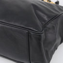 Valentino Chain Tote Bag Leather 2way Black Gold Auth hk4248A-10