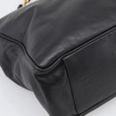 Valentino Chain Tote Bag Leather 2way Black Gold Auth hk4248A-11