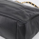 Valentino Chain Tote Bag Leather 2way Black Gold Auth hk4248A-12
