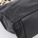 Valentino Chain Tote Bag Leather 2way Black Gold Auth hk4248A-13