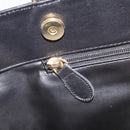 Valentino Chain Tote Bag Leather 2way Black Gold Auth hk4248A-19