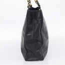 Valentino Chain Tote Bag Leather 2way Black Gold Auth hk4248A-5
