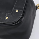 Chloe Eden Shoulder Bag Leather Black Gold Auth hk4249A-10