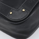 Chloe Eden Shoulder Bag Leather Black Gold Auth hk4249A-11
